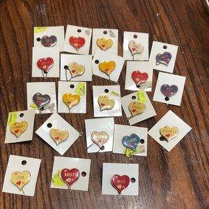 Vintage Heart Brooch Collection - Multicolor